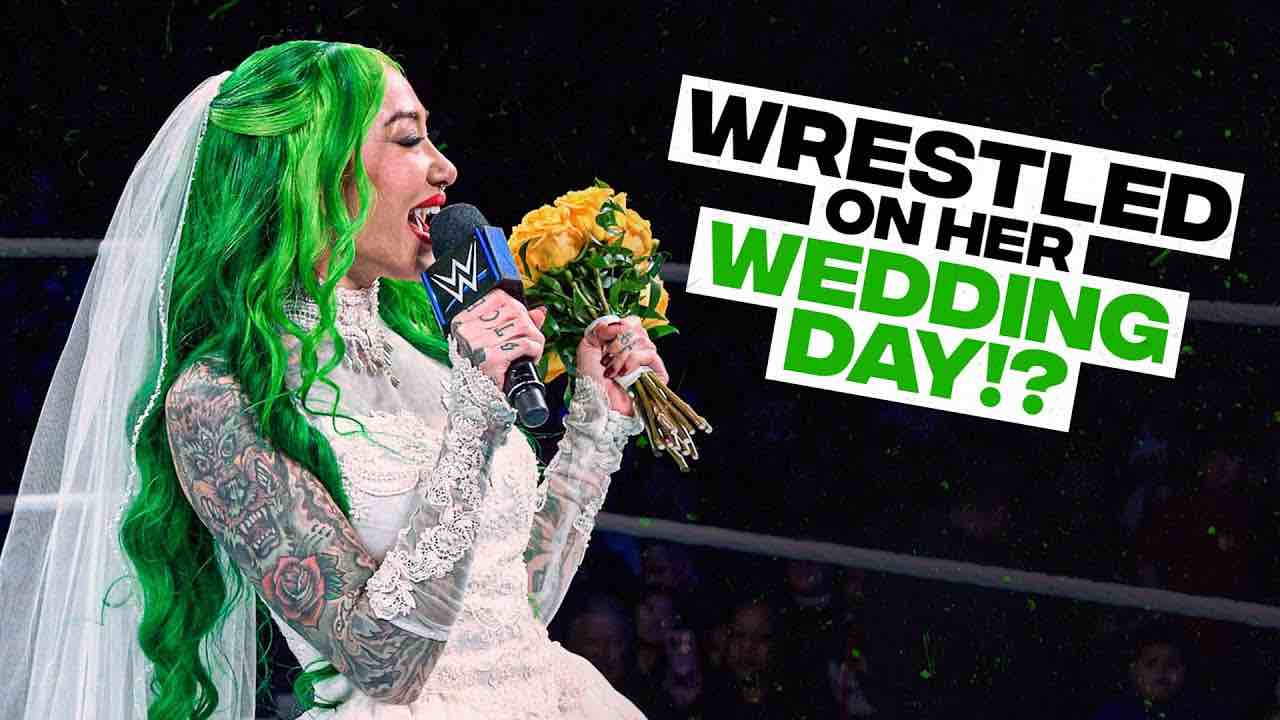 Video: Shotzi gets married, then wrestles at live event