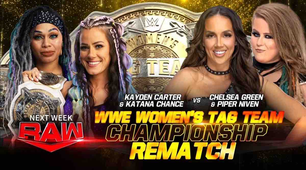 Tag Title rematch and more set for next week’s WWE Raw