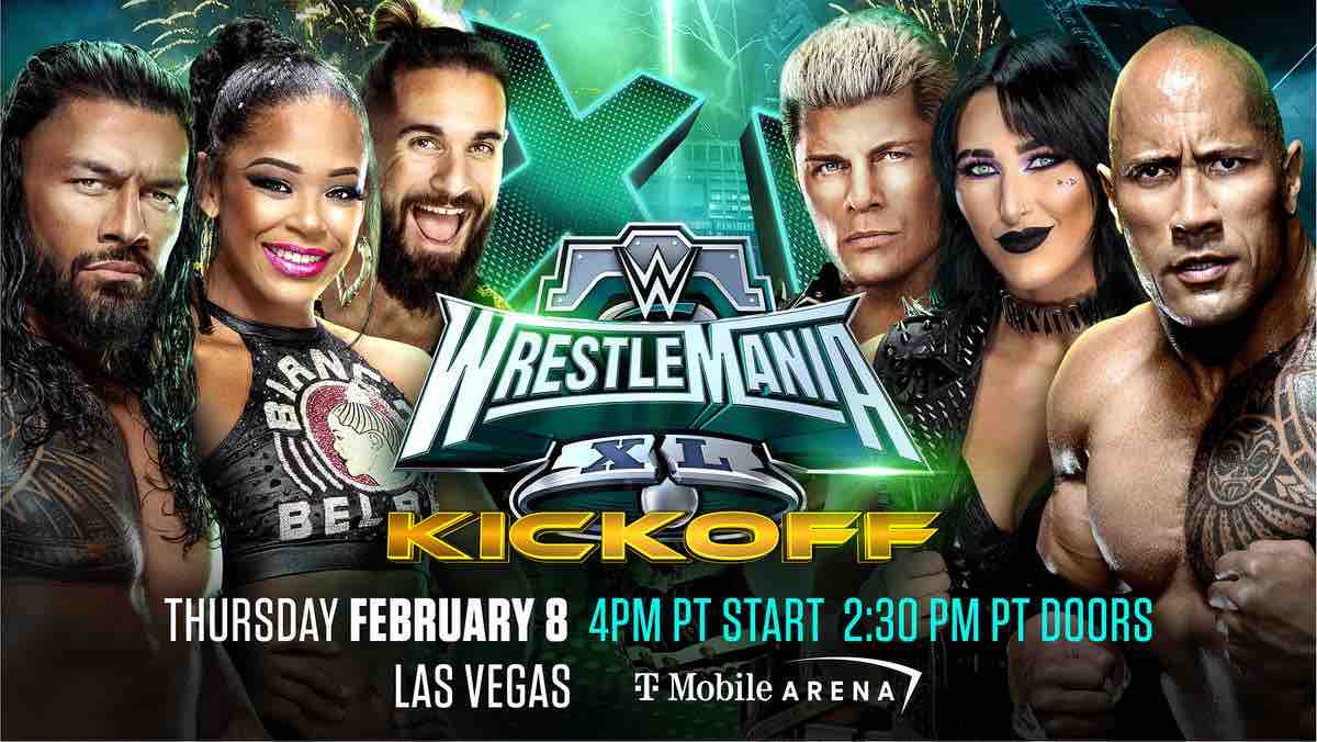 The Rock and Roman Reigns face-off set for WrestleMania  Kickoff on 2/8 in Las Vegas