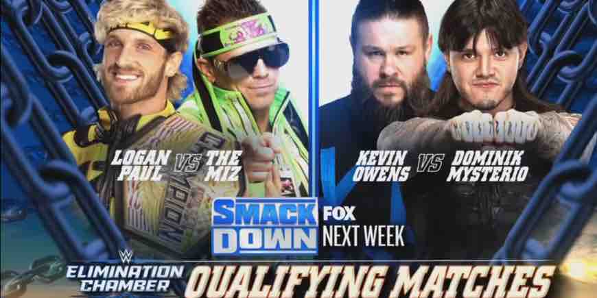 Elimination Chamber Qualifying Matches set for next week’s WWE SmackDown