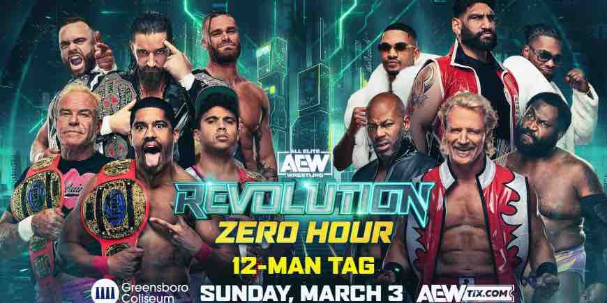 Big 12-Man Tag Match Added To AEW Revolution Zero Hour, lineup for the PPV