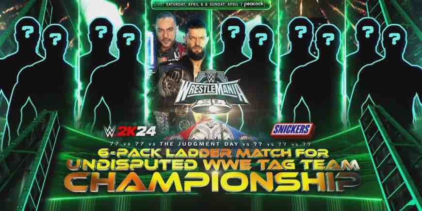 Undisputed WWE Tag Team Titles being defended in a 6-Pack Ladder Match; Last Woman Standing Match