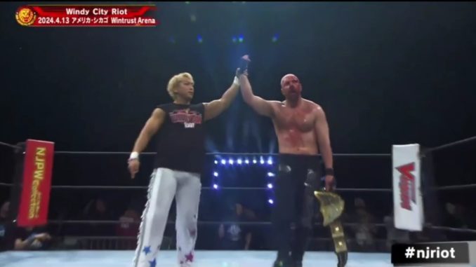 Top AEW star wins the NJPW IWGP World Title at Windy City Riot, makes history