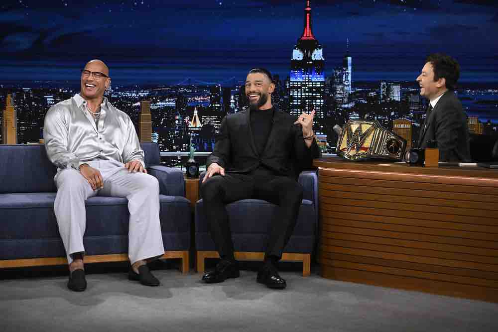 The Rock and Roman Reigns appear on The Tonight Show; Sami Zayn to perfom stand up comedy