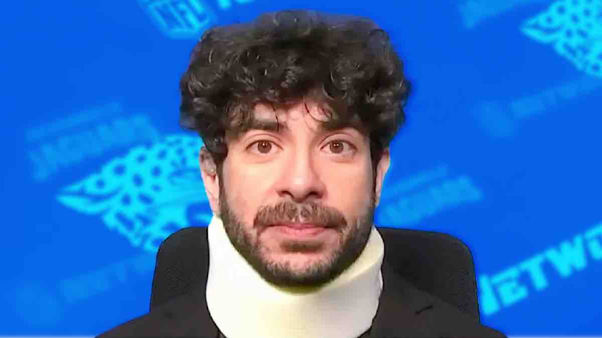 Tony Khan comments on mainstream coverage of his neck brace, calling WWE an evil juggernaut