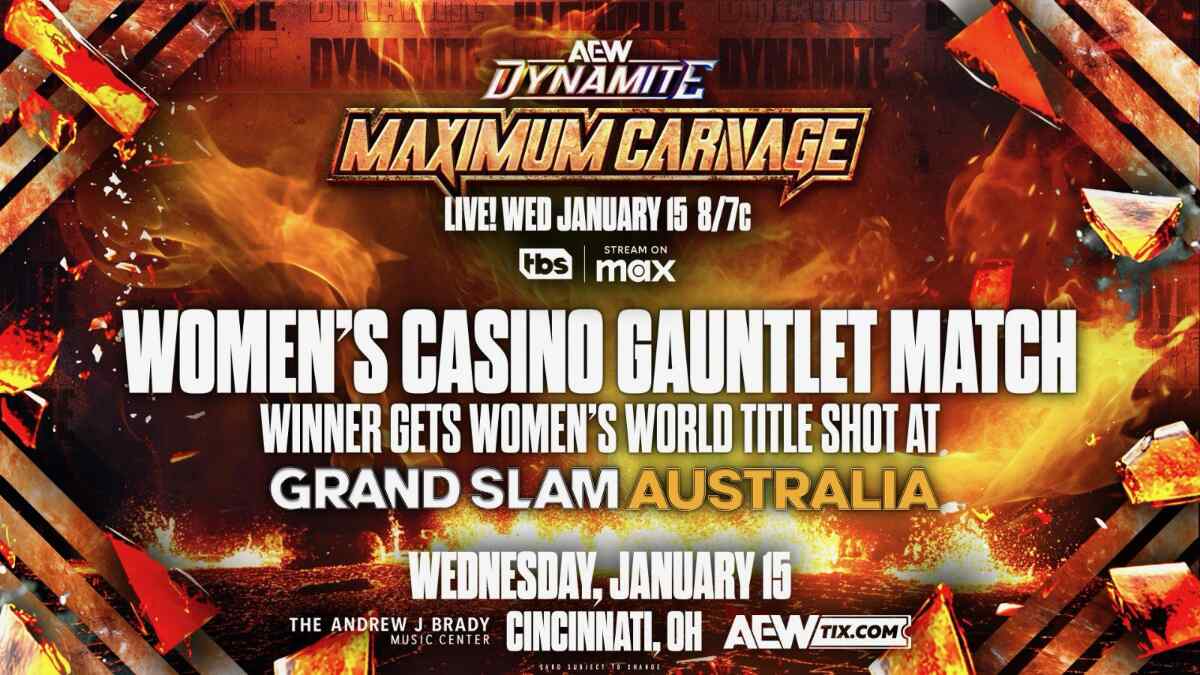 Women’s Casino Gauntlet announced for ‘Maximum Carnage’ edition of AEW Dynamite