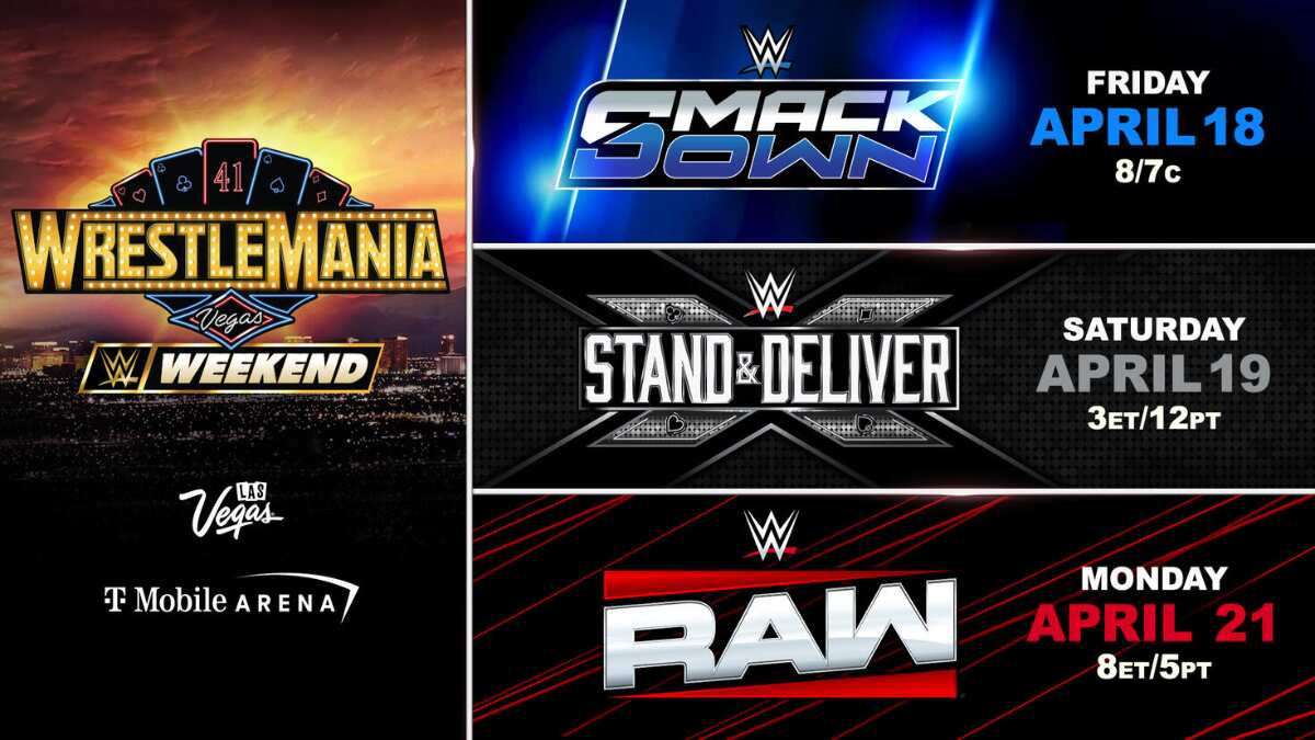 WWE announces schedule of major events for WrestleMania 41 week